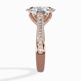 Hidden Halo Pave Solitaire Ring Engagement Ring