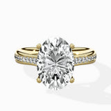 Hidden Halo Pave Solitaire Ring Engagement Ring