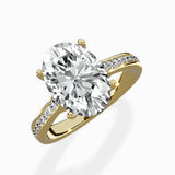 Hidden Halo Pave Solitaire Ring Engagement Ring