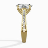 Hidden Halo Pave Solitaire Ring Engagement Ring