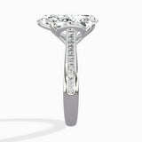 Hidden Halo Pave Solitaire Ring Engagement Ring
