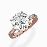 Hidden Halo Pave Solitaire Ring Engagement Ring