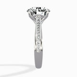 Hidden Halo Pave Solitaire Ring Engagement Ring