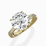 Hidden Halo Pave Solitaire Ring Engagement Ring