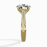 Hidden Halo Pave Solitaire Ring Engagement Ring