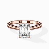 Floating Center Minimalist Solitaire Ring Engagement Ring