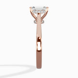 Floating Center Minimalist Solitaire Ring Engagement Ring