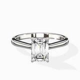 Floating Center Minimalist Solitaire Ring Engagement Ring