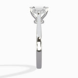 Floating Center Minimalist Solitaire Ring Engagement Ring