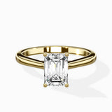 Floating Center Minimalist Solitaire Ring Engagement Ring