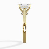 Floating Center Minimalist Solitaire Ring Engagement Ring