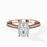 Floating Center Minimalist Solitaire Ring Engagement Ring