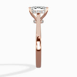 Floating Center Minimalist Solitaire Ring Engagement Ring