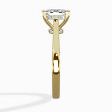 Floating Center Minimalist Solitaire Ring Engagement Ring