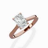 Floating Center Minimalist Solitaire Ring Engagement Ring