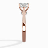 Floating Center Minimalist Solitaire Ring Engagement Ring