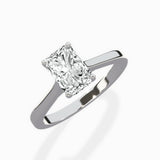Floating Center Minimalist Solitaire Ring Engagement Ring