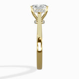 Floating Center Minimalist Solitaire Ring Engagement Ring