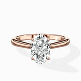 Floating Center Minimalist Solitaire Ring Engagement Ring