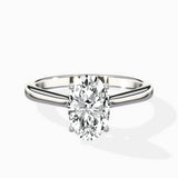 Floating Center Minimalist Solitaire Ring Engagement Ring