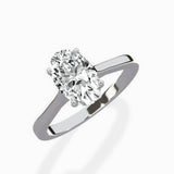 Floating Center Minimalist Solitaire Ring Engagement Ring