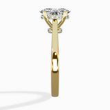 Floating Center Minimalist Solitaire Ring Engagement Ring