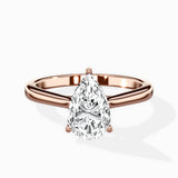 Floating Center Minimalist Solitaire Ring Engagement Ring