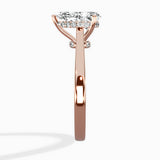 Floating Center Minimalist Solitaire Ring Engagement Ring