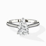 Floating Center Minimalist Solitaire Ring Engagement Ring