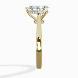 Floating Center Minimalist Solitaire Ring Engagement Ring