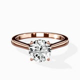 Floating Center Minimalist Solitaire Ring Engagement Ring