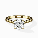 Floating Center Minimalist Solitaire Ring Engagement Ring