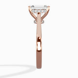 Floating Center Minimalist Solitaire Ring Engagement Ring