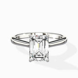 Floating Center Minimalist Solitaire Ring Engagement Ring