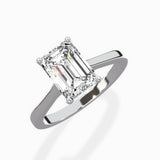 Floating Center Minimalist Solitaire Ring Engagement Ring