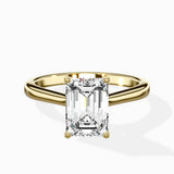 Floating Center Minimalist Solitaire Ring Engagement Ring