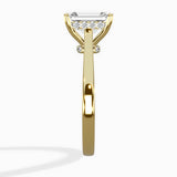 Floating Center Minimalist Solitaire Ring Engagement Ring