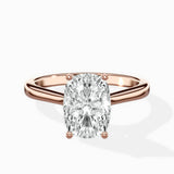 Floating Center Minimalist Solitaire Ring Engagement Ring