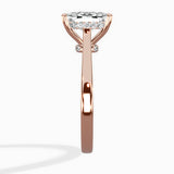 Floating Center Minimalist Solitaire Ring Engagement Ring