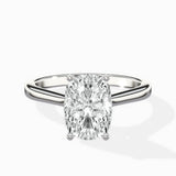 Floating Center Minimalist Solitaire Ring Engagement Ring