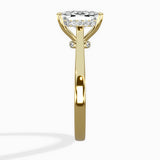 Floating Center Minimalist Solitaire Ring Engagement Ring
