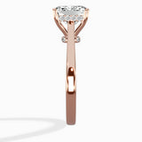 Floating Center Minimalist Solitaire Ring Engagement Ring