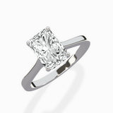 Floating Center Minimalist Solitaire Ring Engagement Ring
