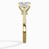 Floating Center Minimalist Solitaire Ring Engagement Ring
