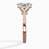 Floating Center Minimalist Solitaire Ring Engagement Ring
