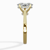 Floating Center Minimalist Solitaire Ring Engagement Ring