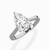 Floating Center Minimalist Solitaire Ring Engagement Ring