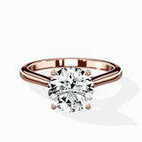 Floating Center Minimalist Solitaire Ring Engagement Ring
