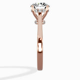 Floating Center Minimalist Solitaire Ring Engagement Ring