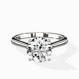 Floating Center Minimalist Solitaire Ring Engagement Ring